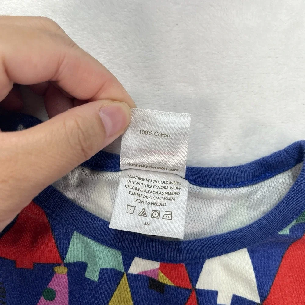 Hanna Andersson A-Line Dress Toddler Girls 4 Christmas Tree Colorful Pockets